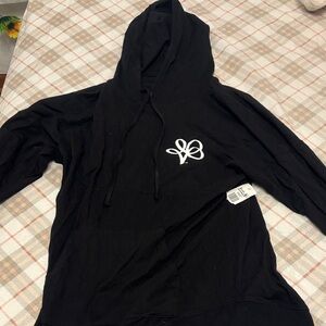 Black Hoodie with White Logo
